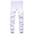 Men's Jeans Basic Zipper Denim Mid Waisted Jeans Straight Pants
